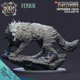 3D Printed Clay Cyanide Fenrir Norse Mythology 28 32 mm D&D - Charming Terrain