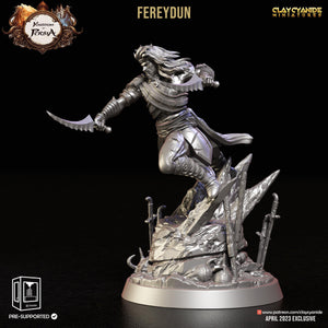 3D Printed Clay Cyanide Fereydun Kingdom of Persia 28 32 mm D&D - Charming Terrain