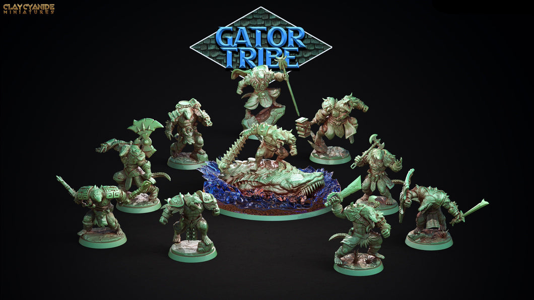 3D Printed Clay Cyanide Gator Factions Tribes Ragnarok D&D - Charming Terrain