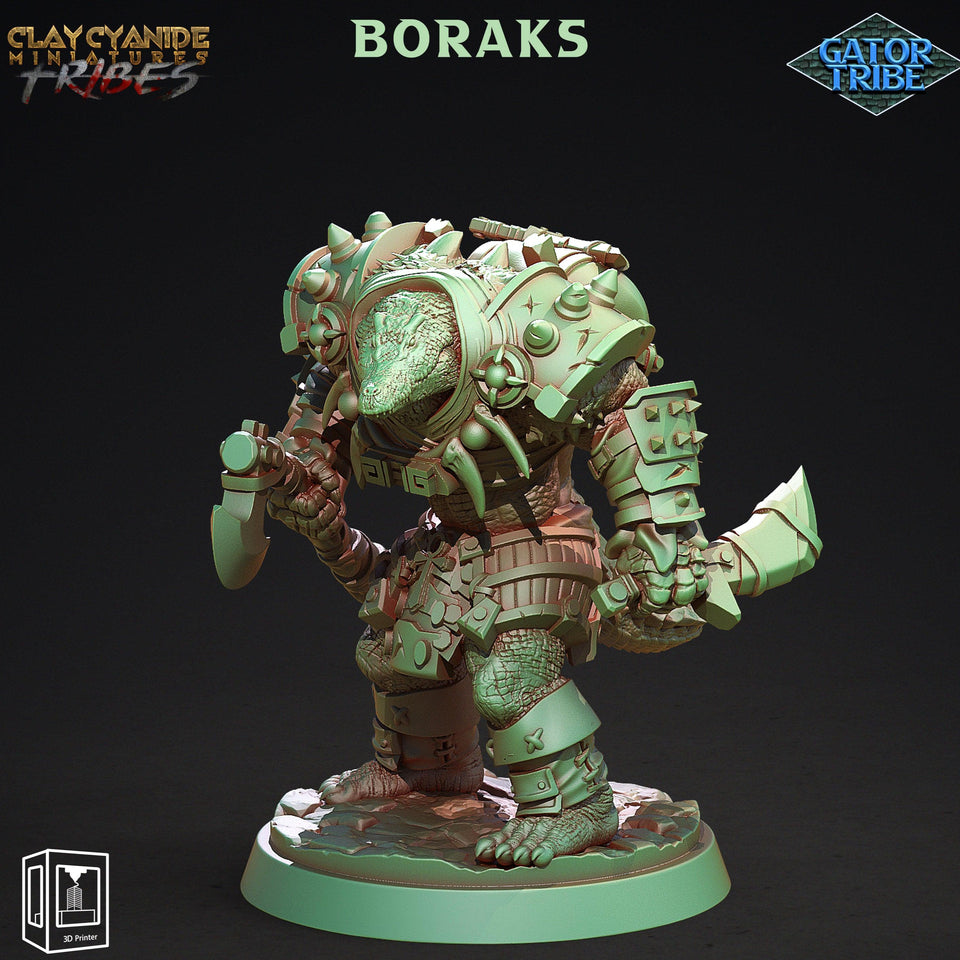 3D Printed Clay Cyanide Gator Factions Tribes Ragnarok D&D - Charming Terrain