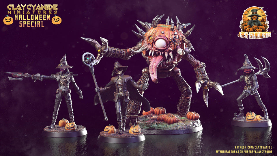 3D Printed Clay Cyanide Grimroot The Jack Syndicate Set 28 32 mm D&D - Charming Terrain