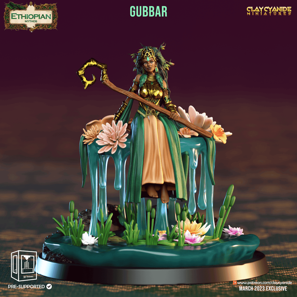 3D Printed Clay Cyanide Gubbar Ethiopian Mythos 28 32 mm D&D - Charming Terrain