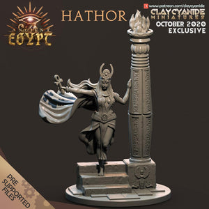 3D Printed Clay Cyanide Hathor Egyptian Mythology 28 32 mm D&D - Charming Terrain