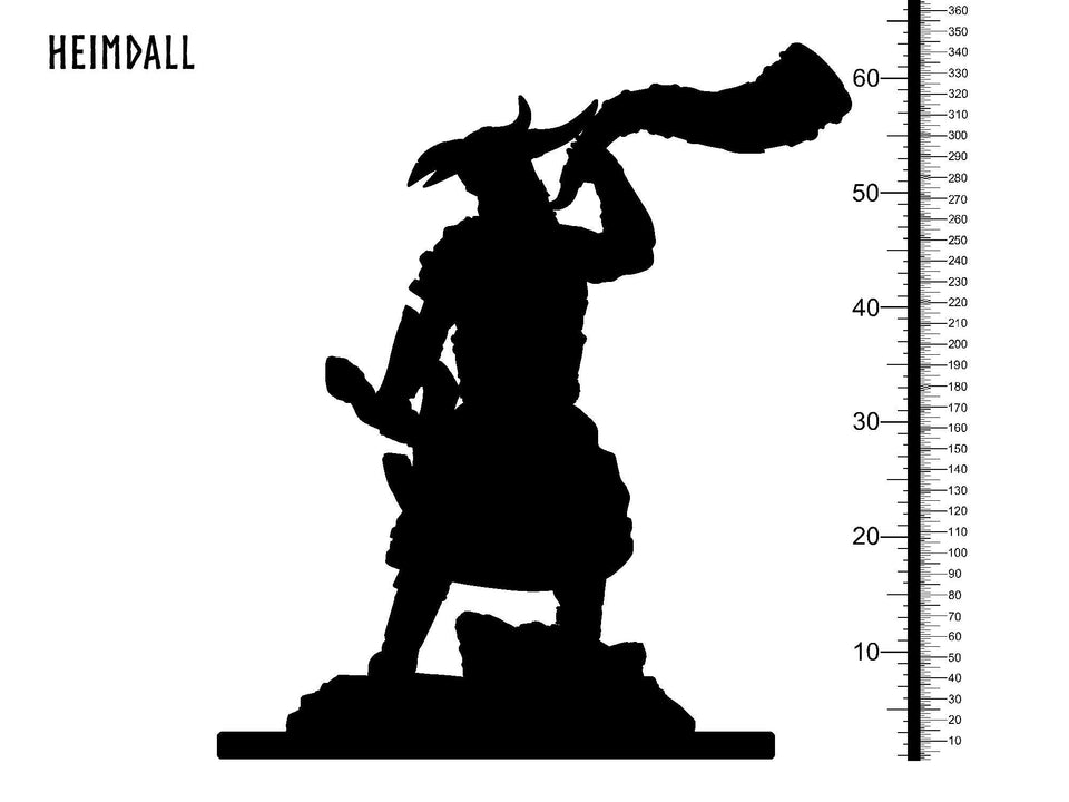 3D Printed Clay Cyanide Heimdall Norse Mythology 28 32 mm D&D - Charming Terrain