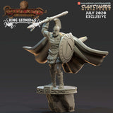 3D Printed Clay Cyanide King Leonidas Greek Mythology Part 2 28 32 mm D&D - Charming Terrain