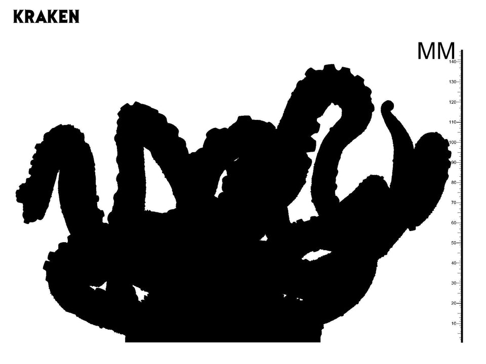 3D Printed Clay Cyanide Kraken Greek Mythology Part 2 28 32 mm D&D - Charming Terrain