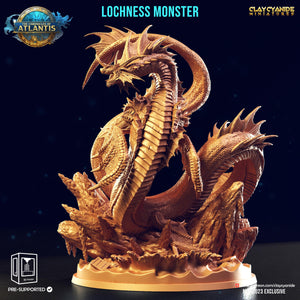 3D Printed Clay Cyanide Lochness Monster The Chronicles of Atlantis 28 32 mm D&D - Charming Terrain