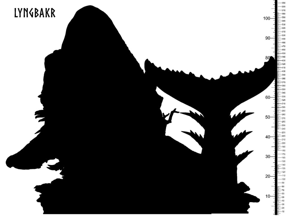 3D Printed Clay Cyanide Lyngbakr Norse Mythology 28 32 mm D&D - Charming Terrain