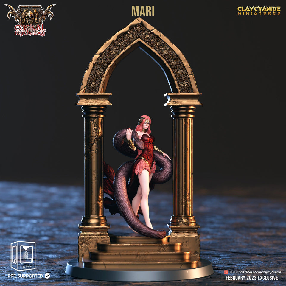 3D Printed Clay Cyanide Mari Euskal Mythology 28 32 mm D&D - Charming Terrain
