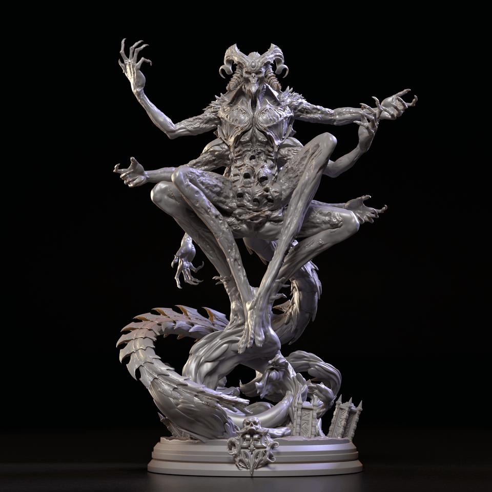3D Printed Clay Cyanide Mbwiri 28 32 mm D&D - Charming Terrain