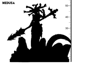 3D Printed Clay Cyanide Medusa Greek Mythology Part 2 28 32 mm D&D - Charming Terrain