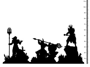 3D Printed Clay Cyanide Merman Lancers The Chronicles of Atlantis 28 32 mm D&D - Charming Terrain