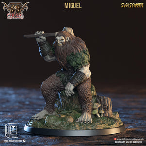 3D Printed Clay Cyanide Miguel Basajaun Euskal Mythology 28 32 mm D&D - Charming Terrain
