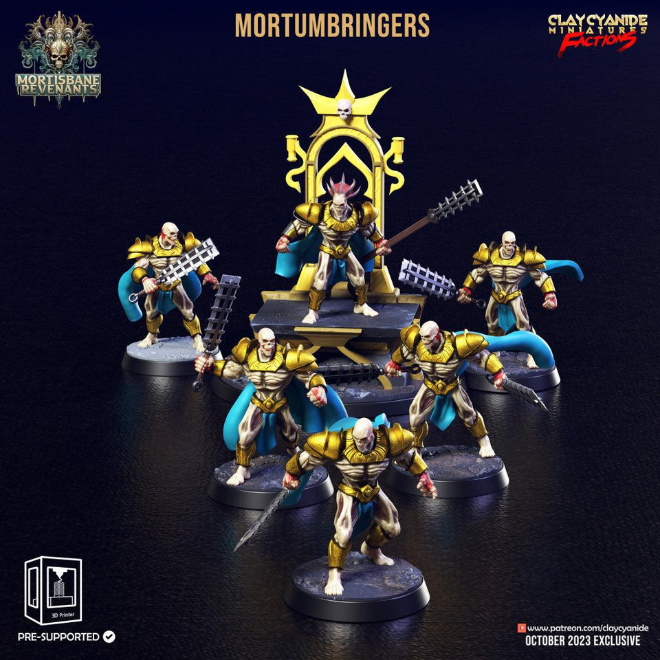 3D Printed Clay Cyanide Mortumbringers Mortisbane Revenants 28 32 mm D&D - Charming Terrain