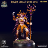 3D Printed Clay Cyanide Nihiloth Emissary of the Abyss Mortisbane Revenants 28 32 mm D&D - Charming Terrain