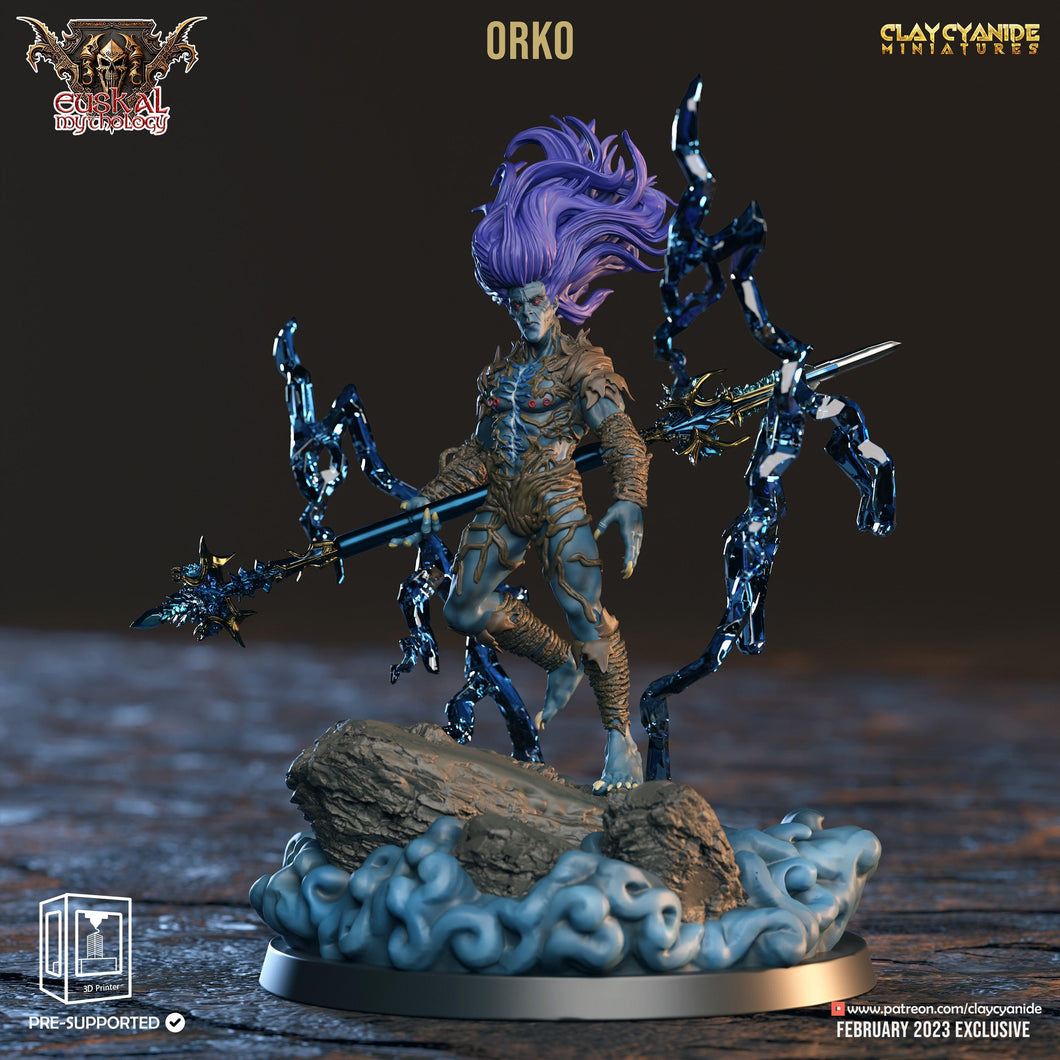 3D Printed Clay Cyanide Orko Euskal Mythology 28 32 mm D&D - Charming Terrain