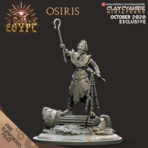 3D Printed Clay Cyanide Osiris Egyptian Mythology 28 32 mm D&D - Charming Terrain