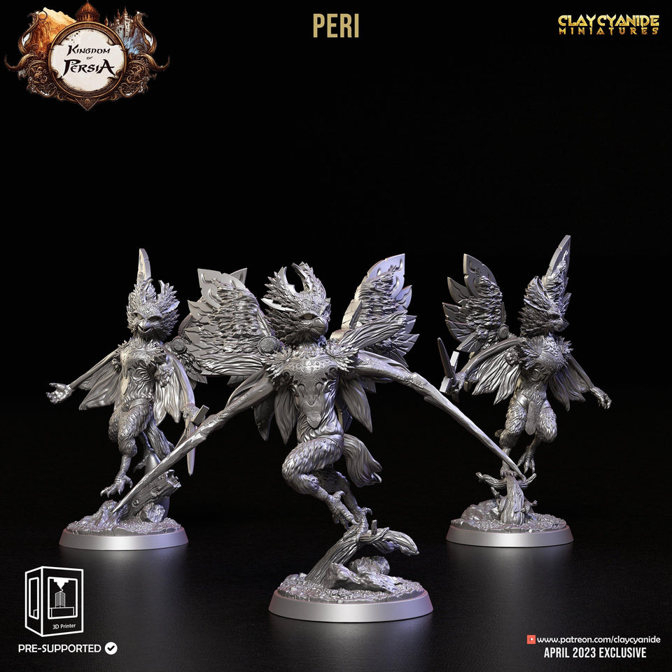 3D Printed Clay Cyanide Peri Kingdom of Persia 28 32 mm D&D - Charming Terrain