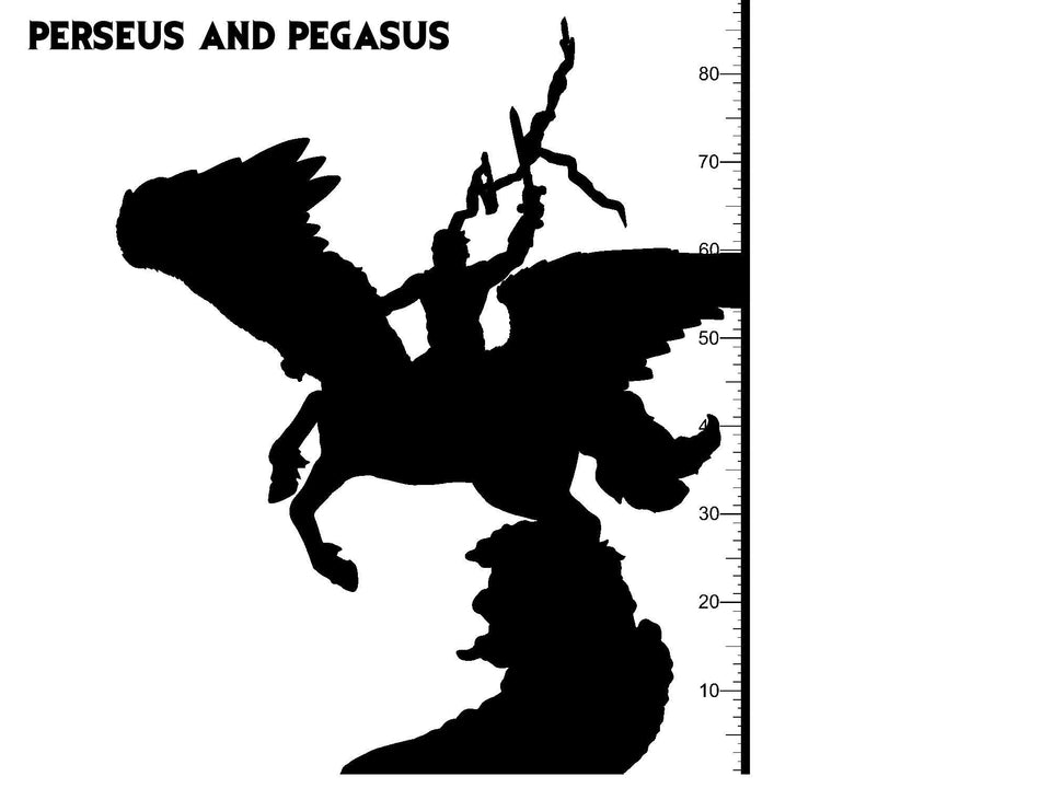 3D Printed Clay Cyanide Perseus and Pegasus Greek Mythology Part 2 28 32 mm D&D - Charming Terrain
