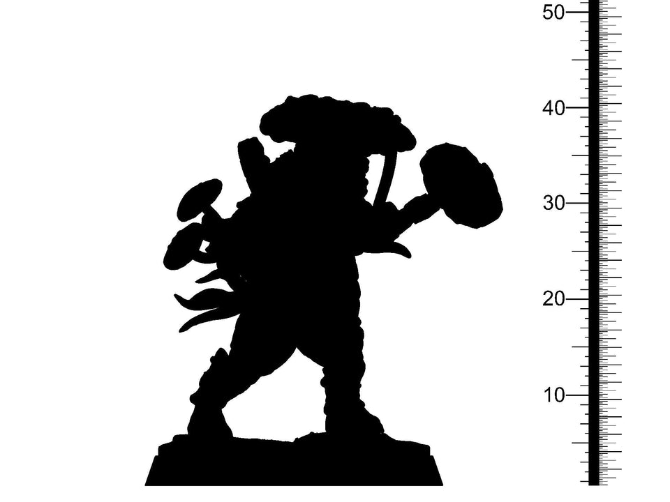 3D Printed Clay Cyanide Shroomkin Factions Tribes 28 32 mm D&D - Charming Terrain