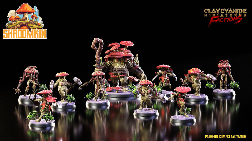 3D Printed Clay Cyanide Shroomkin Factions Tribes 28 32 mm D&D - Charming Terrain