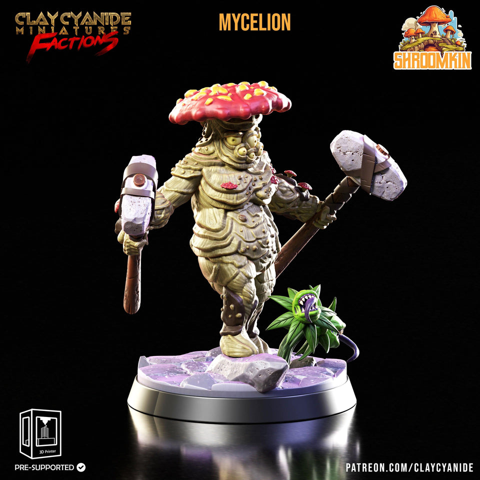 3D Printed Clay Cyanide Shroomkin Factions Tribes 28 32 mm D&D - Charming Terrain