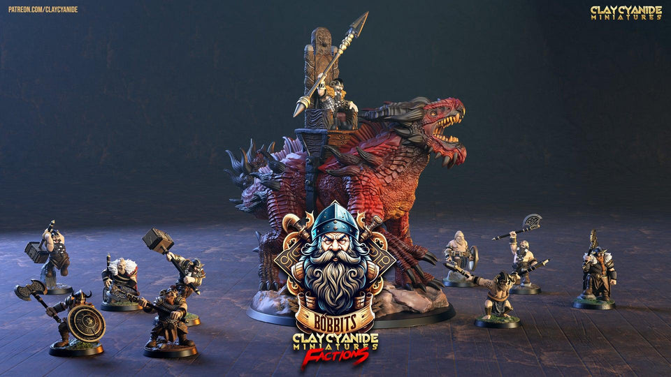 3D Printed Clay Cyanide The Bobbits Factions Ragnarok D&D - Charming Terrain