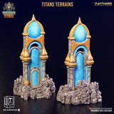 3D Printed Clay Cyanide Titan Terrain Set Mortisbane Titans Set 28 32 mm D&D - Charming Terrain
