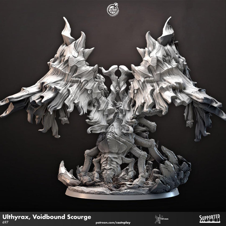 3D Printed Clay Cyanide Ulthyrax, Voidbound Scourge 28 32 mm D&D - Charming Terrain