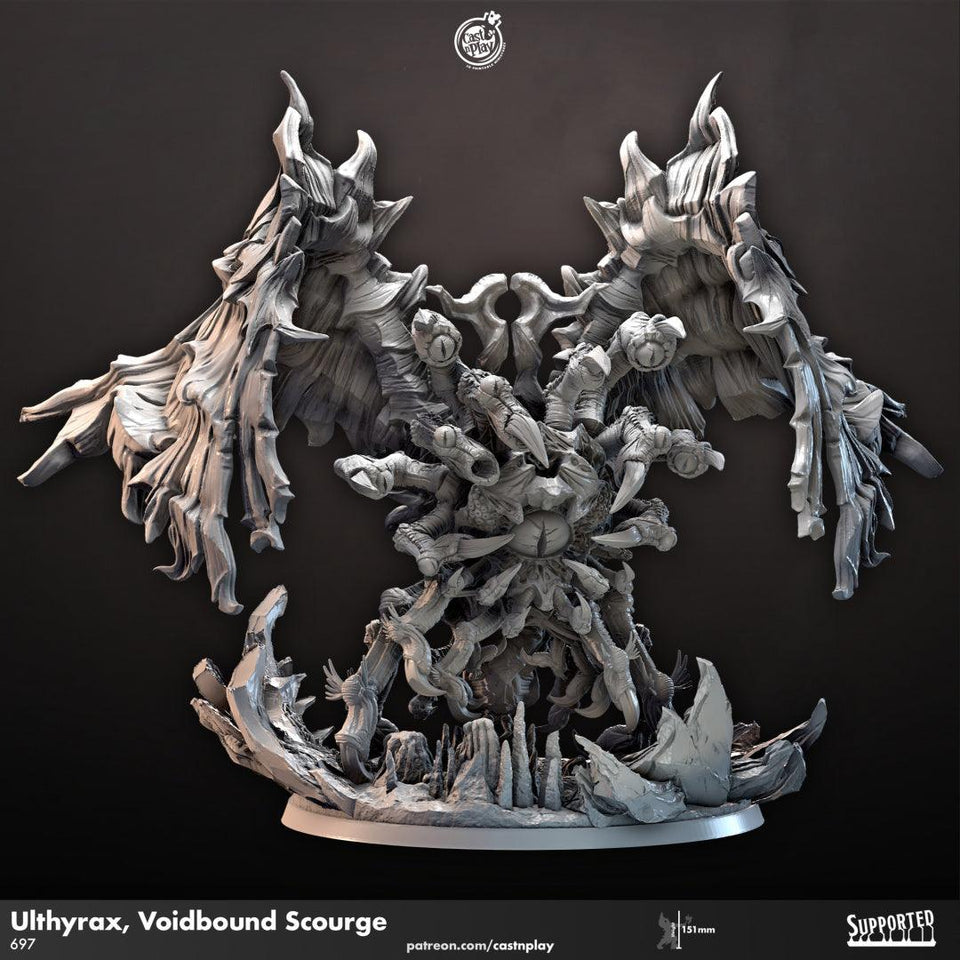 3D Printed Clay Cyanide Ulthyrax, Voidbound Scourge 28 32 mm D&D - Charming Terrain