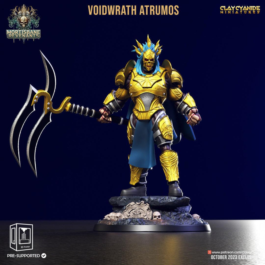 3D Printed Clay Cyanide Voidwrath Atrumos Mortisbane Revenants 28 32 mm D&D - Charming Terrain