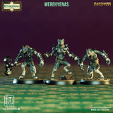 3D Printed Clay Cyanide Werehyenas Ethiopian Mythos 28 32 mm D&D - Charming Terrain