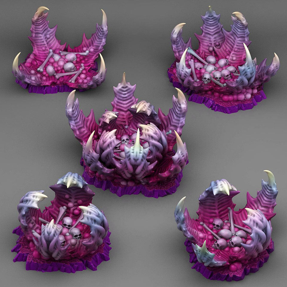 3D Printed Fantastic Plants and Rocks Alien Carnivorous Plants 28mm - 32mm D&D Wargaming - Charming Terrain