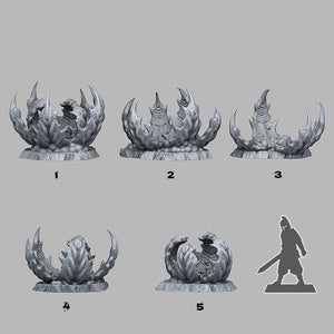 3D Printed Fantastic Plants and Rocks Alien Carnivorous Plants 28mm - 32mm D&D Wargaming - Charming Terrain