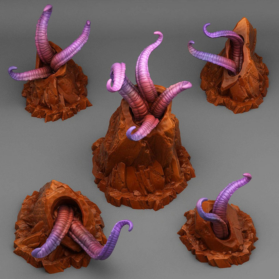 3D Printed Fantastic Plants and Rocks Alien Mars Stones 28mm - 32mm D&D Wargaming - Charming Terrain