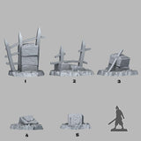 3D Printed Fantastic Plants and Rocks Autumn Ruins 28mm - 32mm D&D Wargaming - Charming Terrain