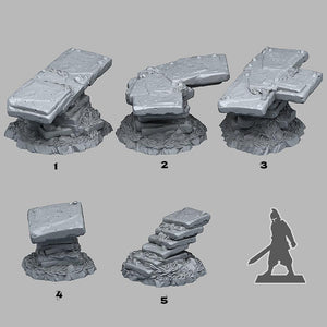 3D Printed Fantastic Plants and Rocks Aztec Modular Bridges 28mm - 32mm D&D Wargaming - Charming Terrain