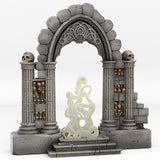 3D Printed Fantastic Plants and Rocks Catacomb Portal With Its Ghost Skulls Effect 28mm - 32mm D&D Wargaming - Charming Terrain