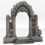 3D Printed Fantastic Plants and Rocks Catacomb Portal With Its Ghost Skulls Effect 28mm - 32mm D&D Wargaming - Charming Terrain
