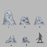 3D Printed Fantastic Plants and Rocks Curious Eyes Stones 28mm - 32mm D&D Wargaming - Charming Terrain