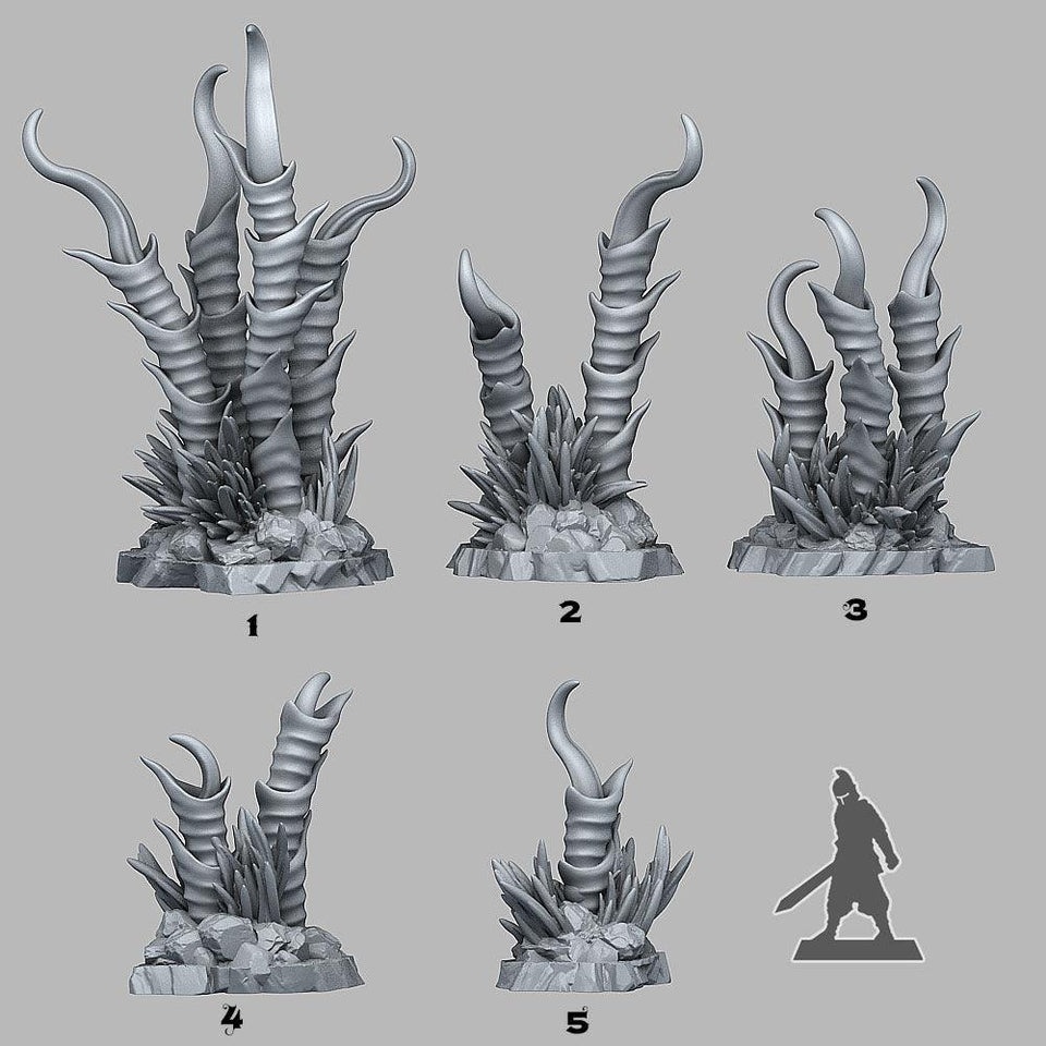 3D Printed Fantastic Plants and Rocks Damned Lilies 28mm - 32mm D&D Wargaming - Charming Terrain