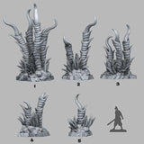 3D Printed Fantastic Plants and Rocks Damned Lilies 28mm - 32mm D&D Wargaming - Charming Terrain