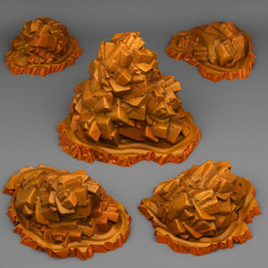 3D Printed Fantastic Plants and Rocks Dangerous Desert Stones 28mm - 32mm D&D Wargaming - Charming Terrain