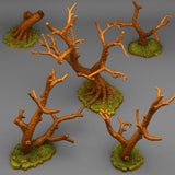 3D Printed Fantastic Plants and Rocks Dead Trees 28mm - 32mm D&D Wargaming - Charming Terrain