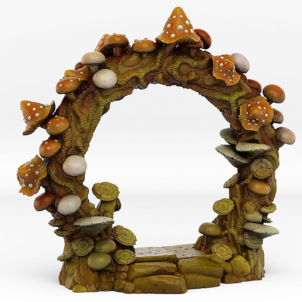 3D Printed Fantastic Plants and Rocks Forest Mushrooms Portal With Its Mushroom Slime Effect 28mm - 32mm D&D Wargaming - Charming Terrain