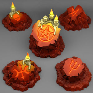 3D Printed Fantastic Plants and Rocks Occult Sacrifice Stones 28mm - 32mm D&D Wargaming - Charming Terrain