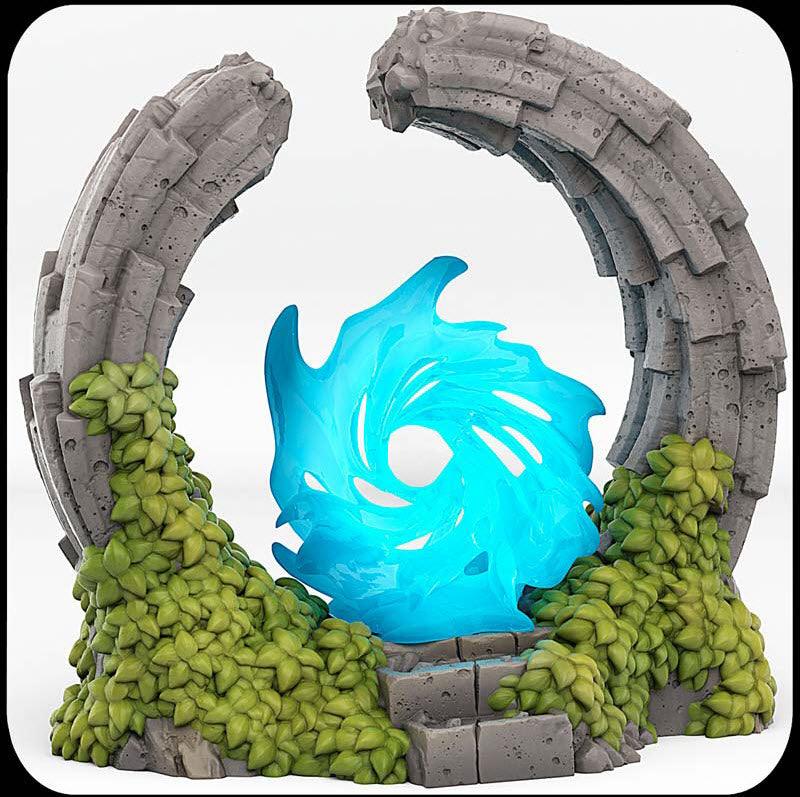 3D Printed Fantastic Plants and Rocks Pandora Portal With Its Water Vortex Effect 28mm - 32mm D&D Wargaming - Charming Terrain