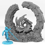 3D Printed Fantastic Plants and Rocks Pandora Portal With Its Water Vortex Effect 28mm - 32mm D&D Wargaming - Charming Terrain
