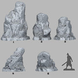 3D Printed Fantastic Plants and Rocks Red Giant Rock 28mm - 32mm D&D Wargaming - Charming Terrain