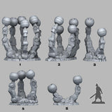 3D Printed Fantastic Plants and Rocks Robotic Eyes Plants 28mm - 32mm D&D Wargaming - Charming Terrain